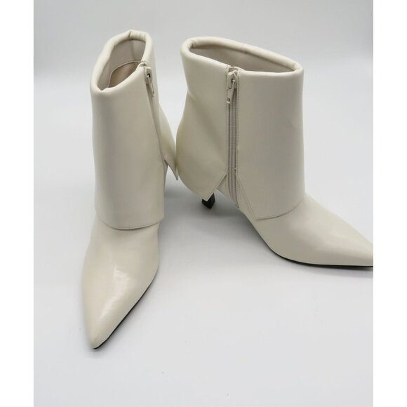 Nine West Women's Ivory Pointed Toe Ankle Boots Side Zippers 6.5 NEW - Picture 6 of 8